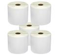 Pack de 5 Rollos de Etiquetas Compatibles Zebra Perforadas 101,5x152 mm 500 Unidades