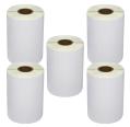 Pack de 5 Rollos de Etiquetas Compatibles Zebra Perforadas 101,5x50 mm 750 Unidades