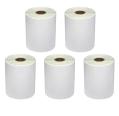 Pack de 5 Rollos de Etiquetas Compatibles Zebra Perforadas 101,6x76,2 mm 500 Unidades