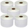 Pack de 5 Rollos de Etiquetas Compatibles Zebra Perforadas 148.5x35 mm 800 Unidades