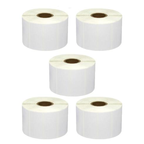 Pack de 5 Rollos de Etiquetas Compatibles Zebra Perforadas 50x25 mm 1000 Unidades