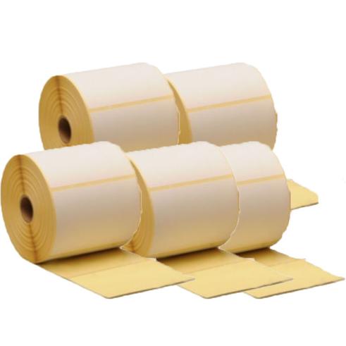 Pack de 5 Rollos de Etiquetas Compatibles Zebra Perforadas 76.2x25.4 mm 2000 Unidades