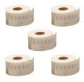Pack de 5 Rollos de Etiquetas de Plástico Transparentes Compatibles Dymo LabelWriter 99013 (S0722410)