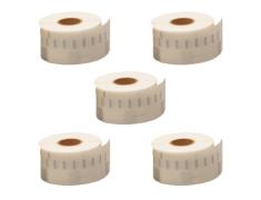 Pack de 5 Rollos de Etiquetas de Plástico Transparentes Compatibles Dymo LabelWriter 99013 (S0722410)