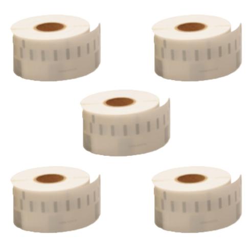 Pack de 5 Rollos de Etiquetas de Plástico Transparentes Compatibles Dymo LabelWriter 99013 (S0722410)