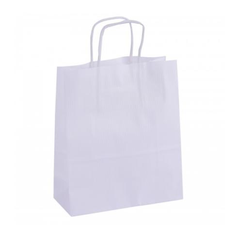 Pack de 50 Bolsas Kraft Color Blanco 18x8x21 cm Apli
