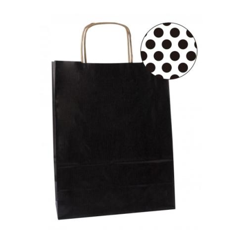 Pack de 50 Bolsas Kraft Color Negro 18x8x21 cm Apli
