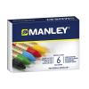 Pack de 6 Ceras Blandas de Trazo Suave Manley