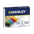 Pack de 6 Ceras Blandas de Trazo Suave Manley