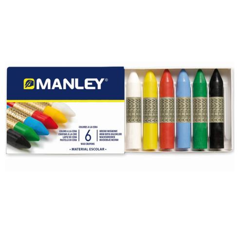Pack de 6 Ceras Blandas de Trazo Suave Manley