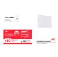 Pack de 60 unidades de Sobre Americano Blanco 220x110mm
