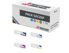 Pack Epson SJIC26P Tinta Pigmentada Compatibles