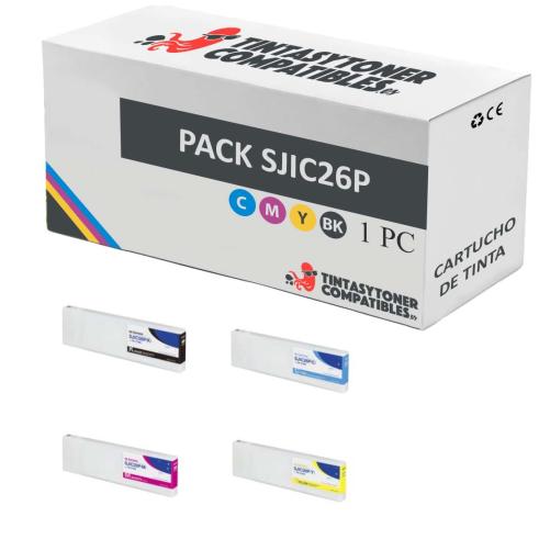 Pack Epson SJIC26P Tinta Pigmentada Compatibles