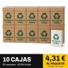 Papel A4 reciclado 80 g · 10 cajas de folios (25.000 hojas)