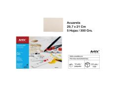 PAPEL DE ACUARELA A4 SIN RECUADRO 5 hojas