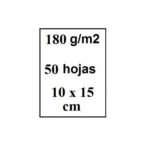 Papel Fotografico 10x15 180gr Glossy 50uds