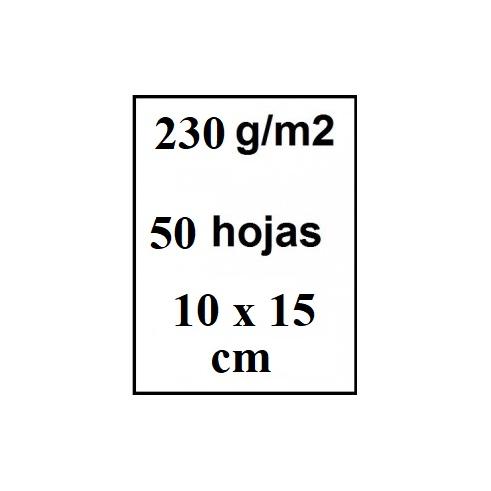 Papel Fotografico 10x15 230gr Glossy 50uds