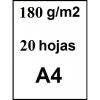 Papel Fotografico A4 180gr Glossy 20uds