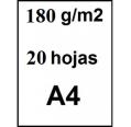 Papel Fotografico A4 180gr Glossy 20uds