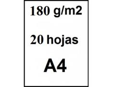 Papel Fotografico A4 180gr Glossy 20uds