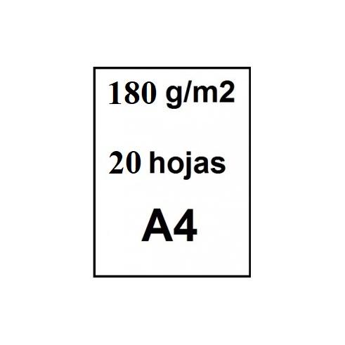 Papel Fotografico A4 180gr Glossy 20uds