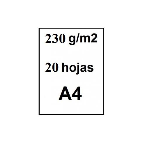 Papel Fotografico A4 230gr Glossy 20uds