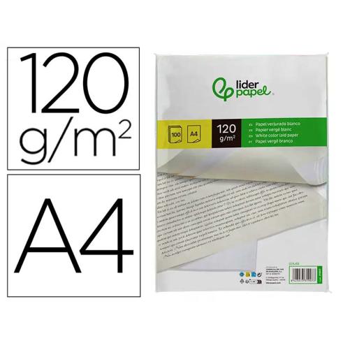 Papel Verjurado Blanco A4 120g/m2 100 Hojas