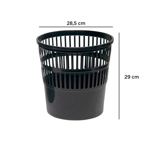 PAPELERA DE PLÁSTICO 119 NEGRA