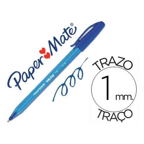 PAPERMATE BOLIGRAFO INKJOY 100 STICK AZUL