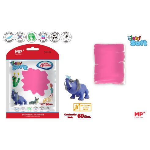 Pasta para Modelar Rosa Neón Flexi Soft 60g