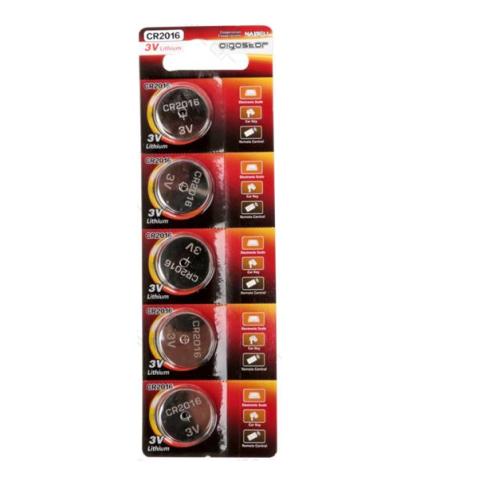 PILA BOTON CR2016 3V (PACK 5 UNIDADES)