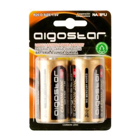 PILA ZINC-CARBONO R20 D 1.5V (2 UNIDADES)
