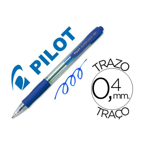 PILOT SUPER GRIP RETRACTIL AZUL