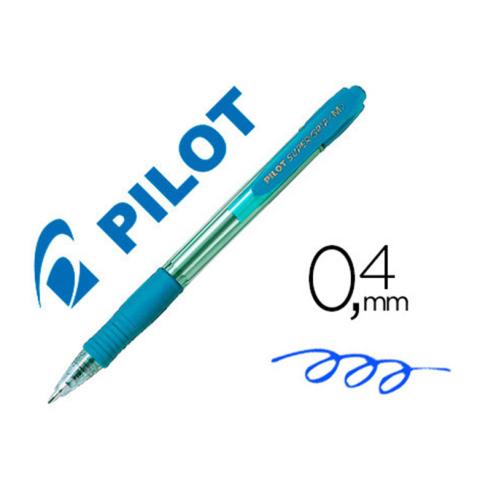 PILOT SUPER GRIP RETRACTIL CELESTE