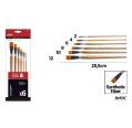 Pincel Profesional Natural Brocha Plana 6 Unidades