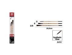 Pincel Profesional Plano / Redondo Pack 3U