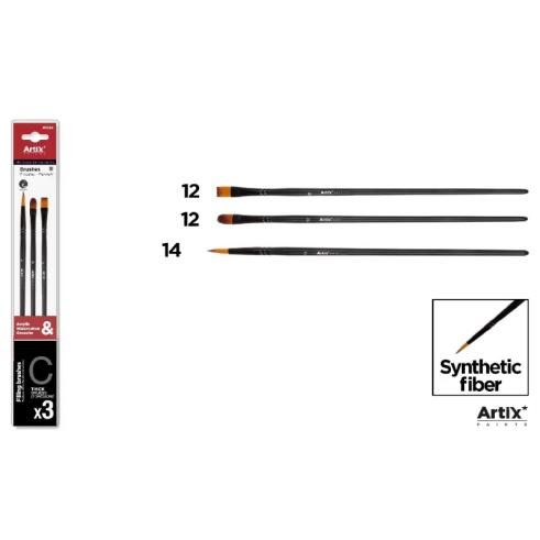 Pincel Profesional Sintetico 3u (12, 12, 14)