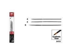 Pincel Profesional Sintetico Finos 3u (4, 8, 4)
