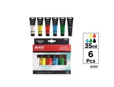 PINTURA ACRILICA 6 TUBOS 35ML ARTIX