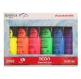 PINTURA ACRILICA 6 TUBOS COLORES FLUORESCENTES 35ML ARTIX