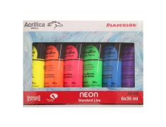 PINTURA ACRILICA 6 TUBOS COLORES FLUORESCENTES 35ML ARTIX