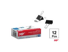 Pinza Abatible Negro 19 mm 12 Uds.