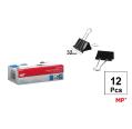 Pinza Abatible Negro 32 mm 12 Uds.