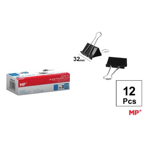 Pinza Abatible Negro 32 mm 12 Uds.