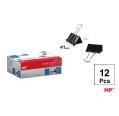 Pinza Abatible Negro 41 mm 12 Uds.
