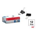 Pinza Abatible Negro 50 mm 12 Uds.