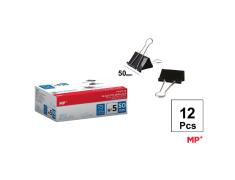 Pinza Abatible Negro 50 mm 12 Uds.