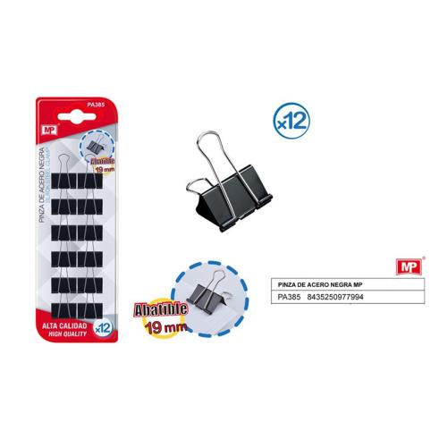 PINZA ABATIBLES NEGRO 12U MP