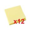 Q-CONNECT 12 BLOC NOTAS REPOSICIONABLES 76 X 76 MM AMARILLO (12 unidades x 100)
