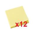 Q-CONNECT 12 BLOC NOTAS REPOSICIONABLES 76 X 76 MM AMARILLO (12 unidades x 100)